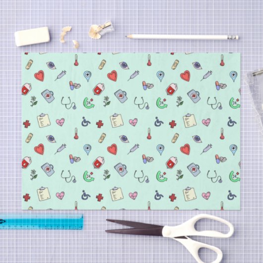 Papier Mousseline Motif d'icône Médicale (Artisanat)