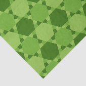 Papier Mousseline Motif d'illusion optique à six points Green Star (Détail)