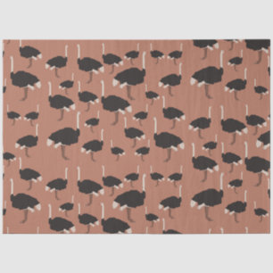 Papier Mousseline Motif d'illustration Ostrich Bird