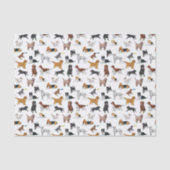 Papier Mousseline Motif d'illustrations de chiens mignons (Recto)