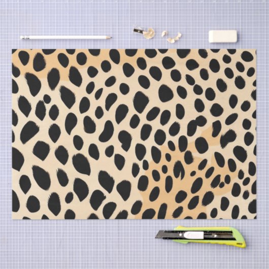 Papier Mousseline Motif d'impression Cheetah (Artisanat)