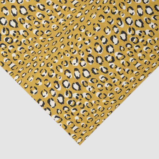 Papier Mousseline Motif d'impression chic moderne en or cheetah (Détail)