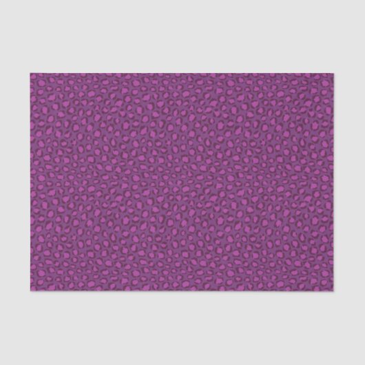Papier Mousseline Motif d'impression chic violet blanc guépard (Recto)