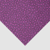Papier Mousseline Motif d'impression chic violet blanc guépard (Détail)