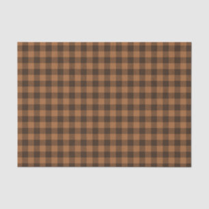 Papier Mousseline Motif d'impression Cosy Brown Plaid Buffalo