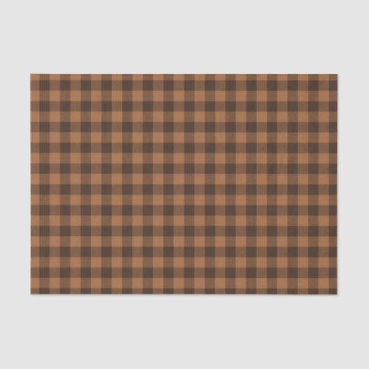 Papier Mousseline Motif d'impression Cosy Brown Plaid Buffalo (Recto)