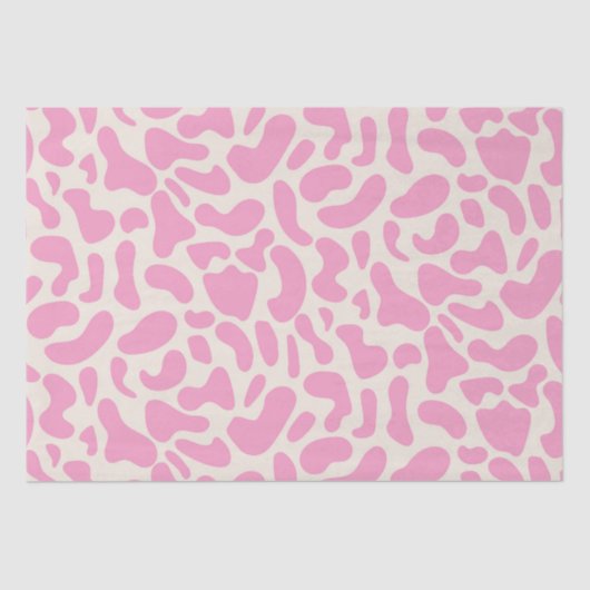 Papier Mousseline Motif d'impression de vache Abstraite rose chaud (Recto)