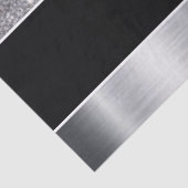 Papier Mousseline Motif d'impression en argent noir Parties scintill (Détail)