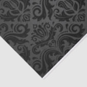 Papier Mousseline Motif d'impression en damas noir (Détail)