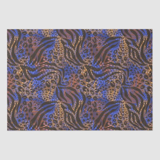 Papier Mousseline Motif d'impression Leopard et Zebra (Recto)
