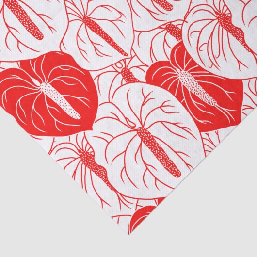 Papier Mousseline Motif d'impression moderne Hawaiian Anthurium (Détail)