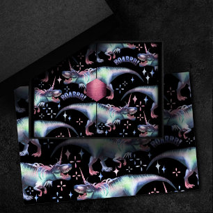 Papier Mousseline Motif Dinocorn Unicorne colorée Dinosaure T-Rex