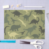 Papier Mousseline Motif Dinosaure, Silhouette Dinosaure, Dino Vert (Artisanat)