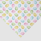 Papier Mousseline Motif d'œufs de Pâques à l'aquarelle pastel coloré (Détail)