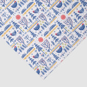 Papier Mousseline Motif d'oiseau d'hiver d'art populaire (Détail)