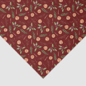 Papier Mousseline Motif d'orange et d'épices de vacances (Détail)