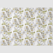 Papier Mousseline Motif d'orchidées blanches (Recto)