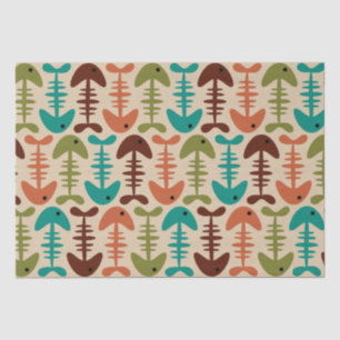 Papier Mousseline Motif d'os de poisson mignon
