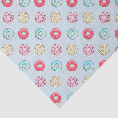 Papier Mousseline Motif Doughnut glacé bleu clair (Détail)