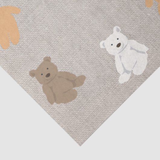 Papier Mousseline Motif d'ours mou (Détail)