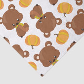 Papier Mousseline Motif D'Ours, Ours Mignons, Automne, Citrouille (Détail)
