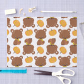 Papier Mousseline Motif D'Ours, Ours Mignons, Automne, Citrouille (Artisanat)