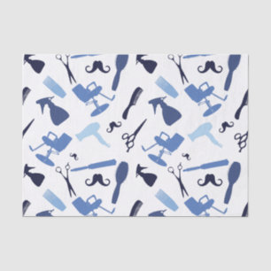 Papier Mousseline Motif d'outils de coiffeur