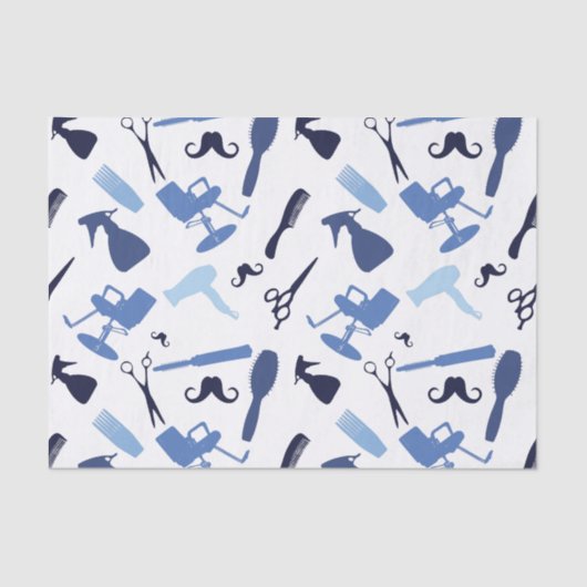 Papier Mousseline Motif d'outils de coiffeur (Recto)