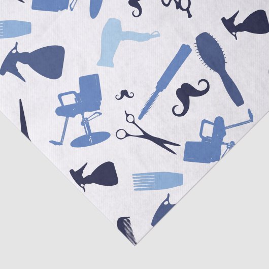 Papier Mousseline Motif d'outils de coiffeur (Détail)