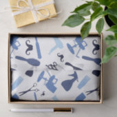 Papier Mousseline Motif d'outils de coiffeur (Cadeau)