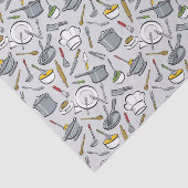 Papier Mousseline Motif d'outils de cuisine (Détail)