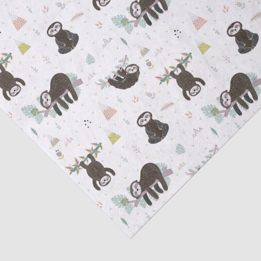 Papier Mousseline Motif doux somnolent de paresse (Détail)