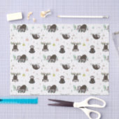 Papier Mousseline Motif doux somnolent de paresse (Artisanat)