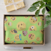 Papier Mousseline Motif drôle d'Emoji (vert) (Cadeau)