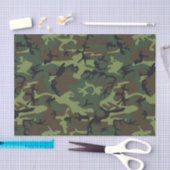 Papier Mousseline Motif du Camouflage Vert, Motif militaire, Armée (Artisanat)
