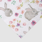 Papier Mousseline Motif du chouette lapin de Pâques et des fleurs du (Détail)
