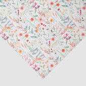 Papier Mousseline Motif du jardin de fleurs Pastel (Détail)