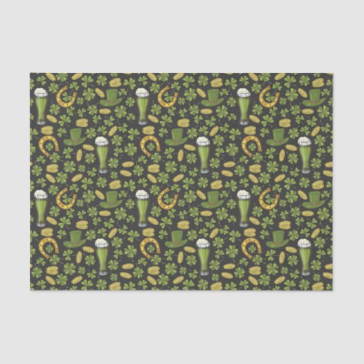 Papier Mousseline Motif du jour de St Patrick (Recto)