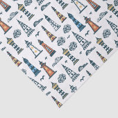 Papier Mousseline Motif du phare de Cute (Détail)