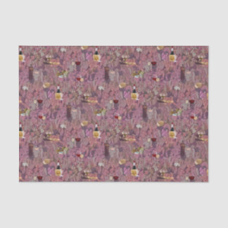 Papier Mousseline Motif du vin et du fromage Imprimer