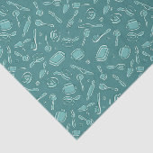 Papier Mousseline Motif d'ustensiles de cuisine (Détail)