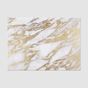 Papier Mousseline Motif élégant chic de marbre de blanc et d'or