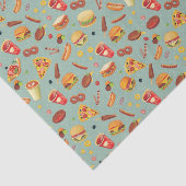 Papier Mousseline Motif élégant d'aliments de préparation rapide (Détail)