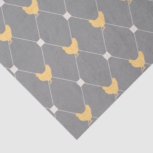 Papier Mousseline Motif élégant de poulet arlequin (Détail)