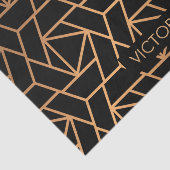 Papier Mousseline Motif élegant noir et or (Détail)