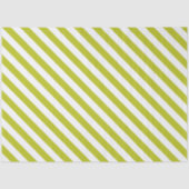 Papier Mousseline Motif élégant rayé chartreuse et blanc (Recto)