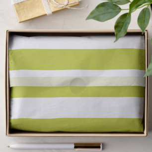 Papier Mousseline Motif élégant rayé chartreuse et blanc