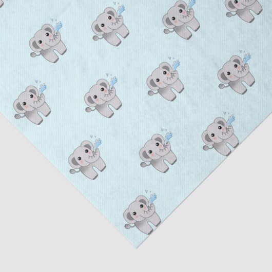 Papier Mousseline Motif Eléphant mignon (Détail)