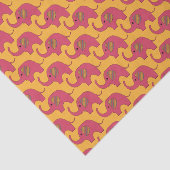 Papier Mousseline Motif Eléphant rose mignon (Détail)