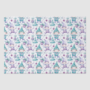 Papier Mousseline Motif elfe de Noël mignon
